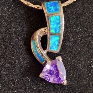 Fire Opal Stunning Unique Pendant Necklace